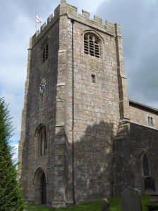 The tower of St Wilfrid at Melling.