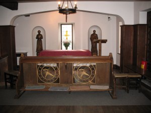 The shrine to Margaret Clitherow in her former home on the Shambles in York