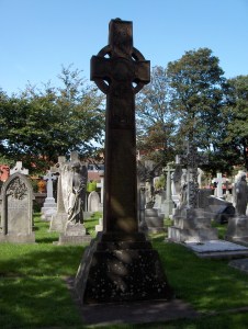 The lifeboat memorial where five crew men of the Laura Janet are buried at St Annes parish church.